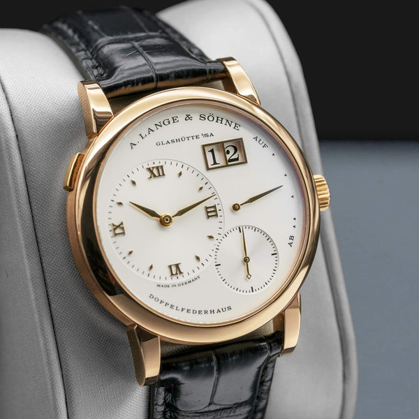 Angled view with reflection of A. Lange & Sohne Lange 1 191.032 Rose Gold