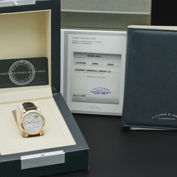 A. Lange & Sohne Lange 1 191.032 Rose Gold with box and papers