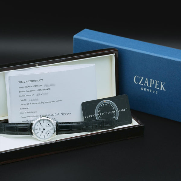 Czapek Quai des Bergues No.25 QDB25 White Dial 42.5mm 2018 Box & Papers