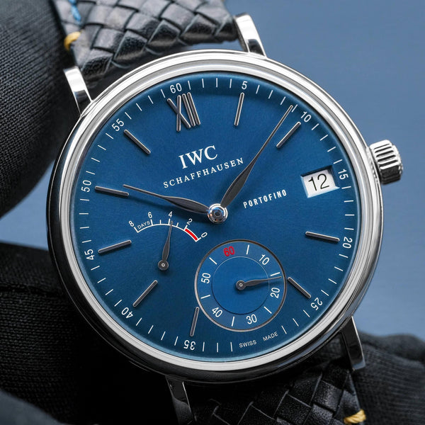 IWC Portofino Hand Wound 8 Days IW510106 Blue Dial 45mm 2019 Box & Papers