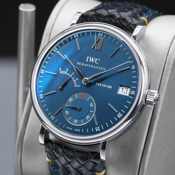 IWC Portofino Hand Wound 8 Days IW510106 Blue Dial 45mm 2019 Box & Papers