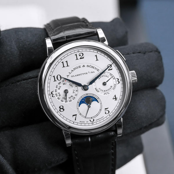 A. Lange & Sohne 1815 Annual Calendar 238.026 White Gold 40mm 2018 Box & Papers