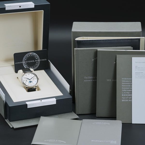 A. Lange & Sohne 1815 Annual Calendar 238.026 White Gold 40mm 2018 Box & Papers
