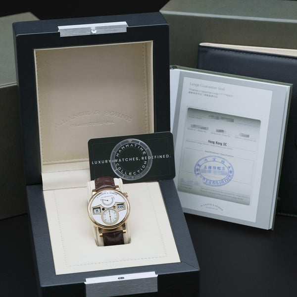 A. Lange & Sohne Zeitwerk 140.032 Rose Gold 41.9mm 2017 Box & Papers