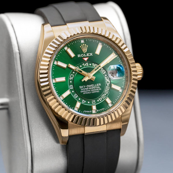 Rolex Sky Dweller 336238 Yellow Gold Green Dial 42mm 2025 Box & Papers
