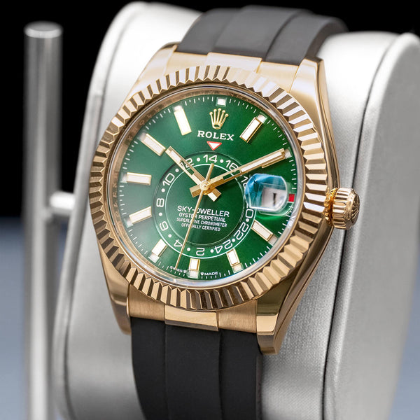 Rolex Sky Dweller 336238 Yellow Gold Green Dial 42mm 2025 Box & Papers