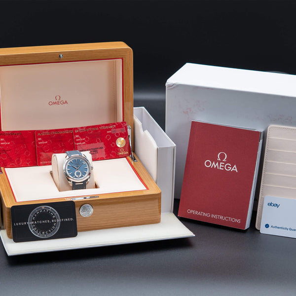 Omega Seamaster Aqua Terra Blue Dial with box and papers