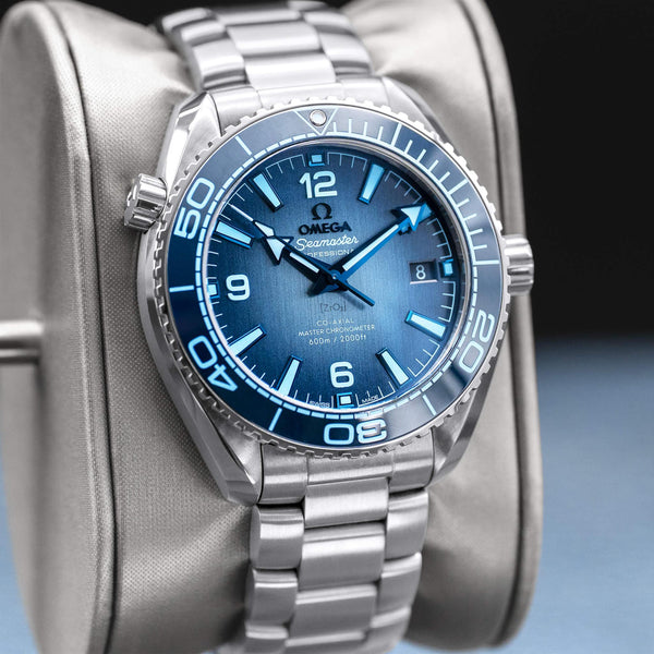 Omega Seamaster Planet Ocean “Summer Blue” Dial 39.5mm 2023 Box & Papers