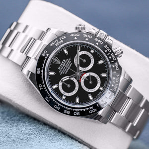 Front view of Rolex Daytona 116500LN Black Dial 