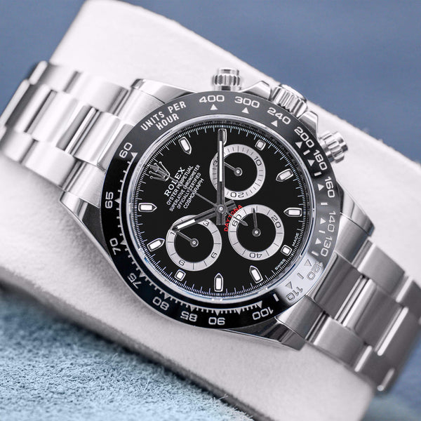 Front view of Rolex Daytona 116500LN Black Dial 