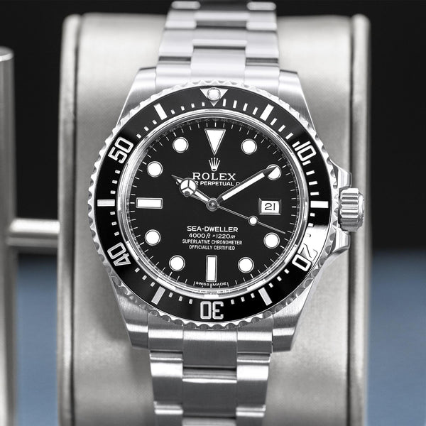 Slight angled view showing crown on Rolex Sea-Dweller SD4K 116600