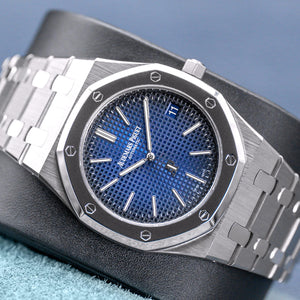 Audemars Piguet Royal Oak 15202IP "Jumbo" Extra Thin Blue 39mm 2018 Box & Papers