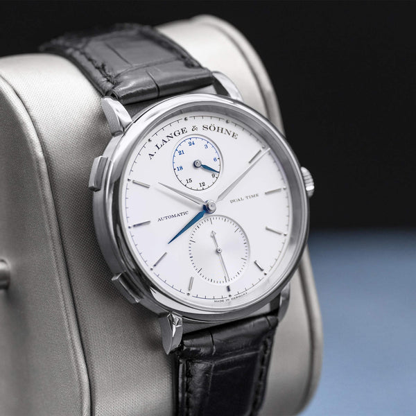 A. Lange & Sohne Saxonia Dual Time 385.026 Silver Dial 40mm 2015 Box & Papers