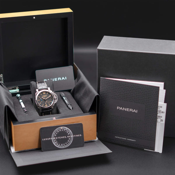 Panerai Luminor 1950 3 Days GMT PAM01537 Black Dial with box and papers