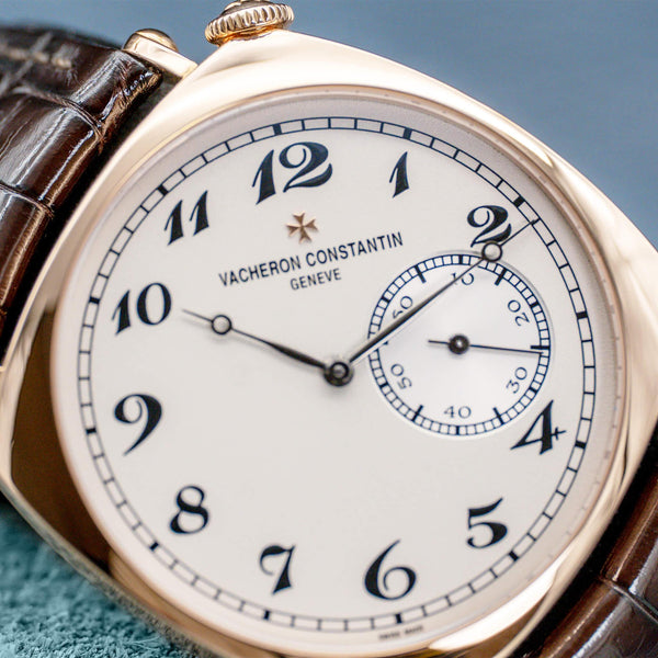 Angled macro view of Vacheron Constantin Historiques American 1921 Silver Dial