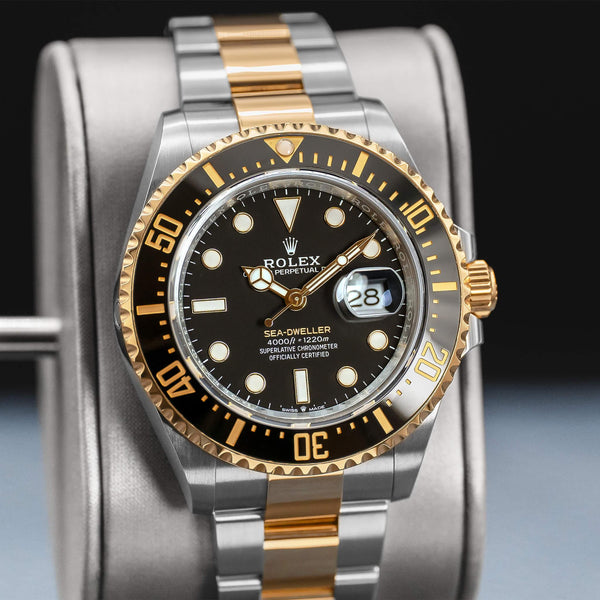 Slight angled view of Rolex Sea-Dweller Two Tone 126603 