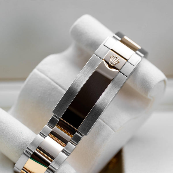 Rolex Sea-Dweller Two Tone 126603 strap and buckle detail