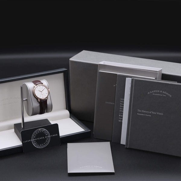 A. Lange & Sohne Saxonia 219.032 Rose Gold with box and papers
