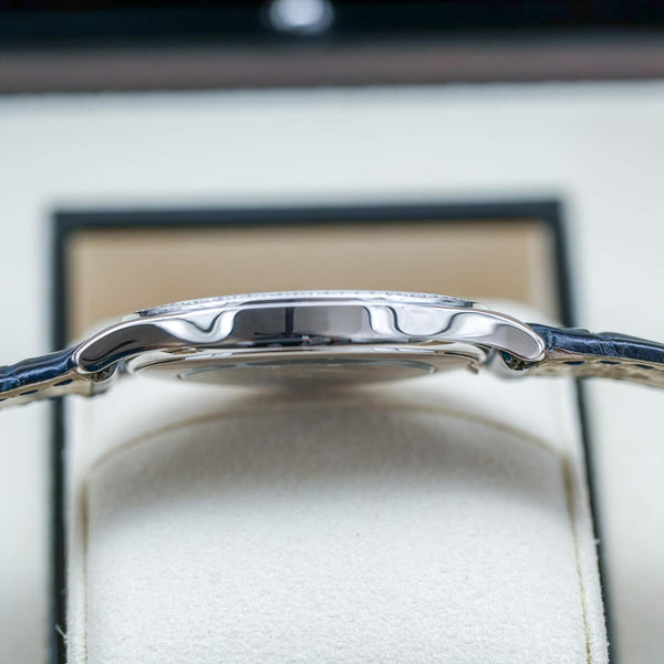 Patek Philippe Calatrava 4897G Blue Dial Diamond Bezel Box & Archives