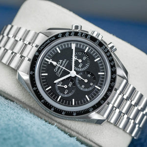 Front view of Omega Speedmaster Professional Moonwatch “Sapphire Sandwich” 2026 