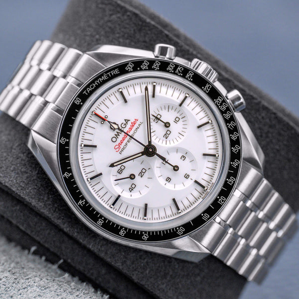 Front view of Omega Speedmaster Professional Moonwatch "Sapphire Sandwich" 2026 
