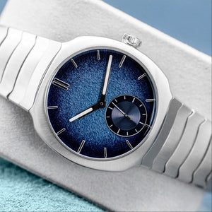 Front view of H.Moser & Cie Streamliner Blue Enamel 6500-1200 