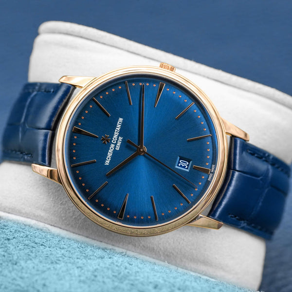 Front view of Vacheron Constantin Patrimony 85180 Blue Dial