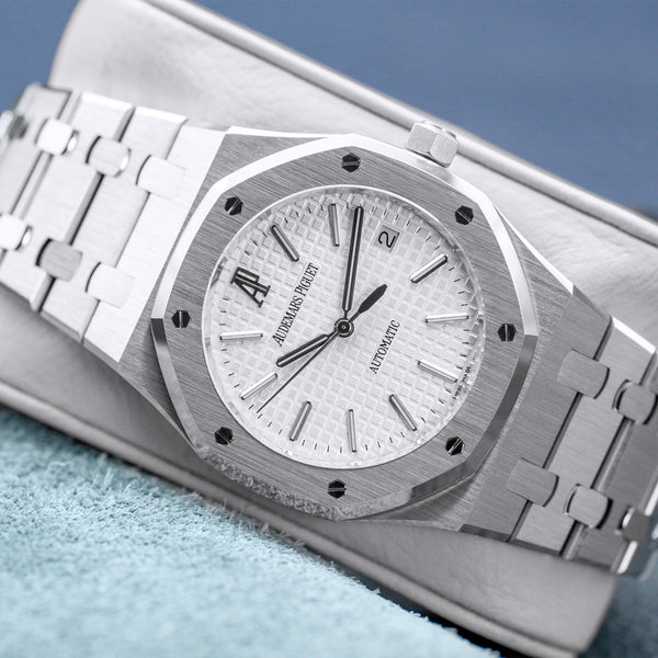 Audemars Piguet Royal Oak 15300ST White Dial 39mm Box & Papers