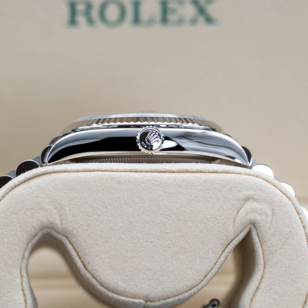 Rolex Datejust 126234 Green Dial 36mm Fluted Jubilee Box & Papers