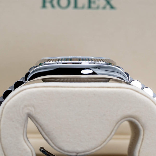 Rolex Datejust 126234 Green Dial 36mm Fluted Jubilee Box & Papers