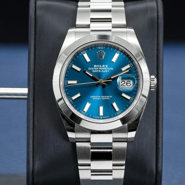 Rolex Datejust 126300 Blue Dial Oyster Box & Papers