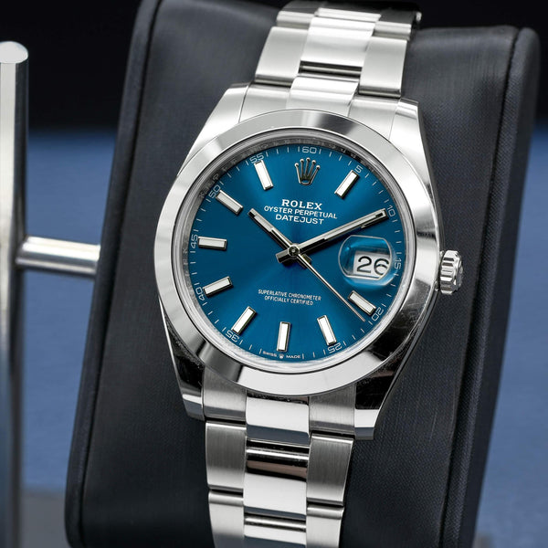 Rolex Datejust 126300 Blue Dial Oyster Box & Papers