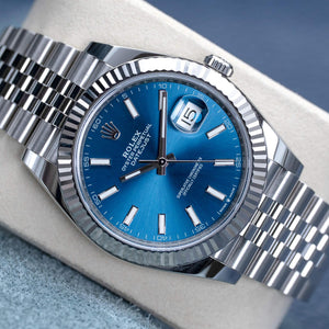 Rolex Datejust 126334 Blue Dial Fluted Jubilee 41mm NEW Box & Papers