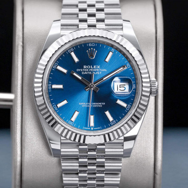 Rolex Datejust 126334 Blue Dial Fluted Jubilee 41mm NEW Box & Papers