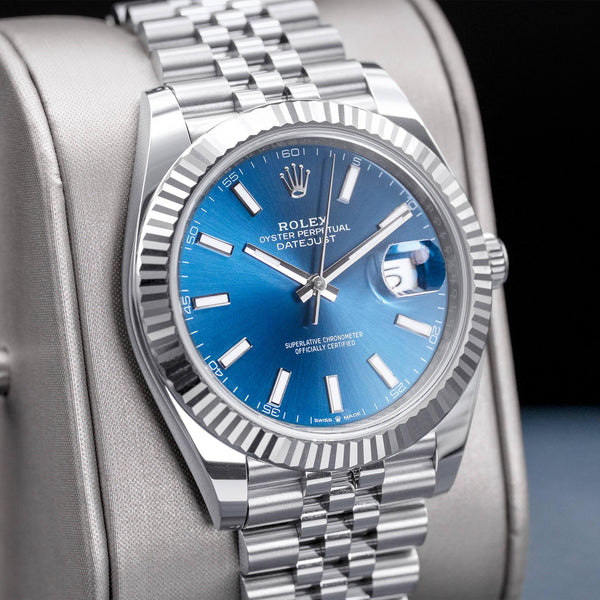 Rolex Datejust 126334 Blue Dial Fluted Jubilee 41mm NEW Box & Papers