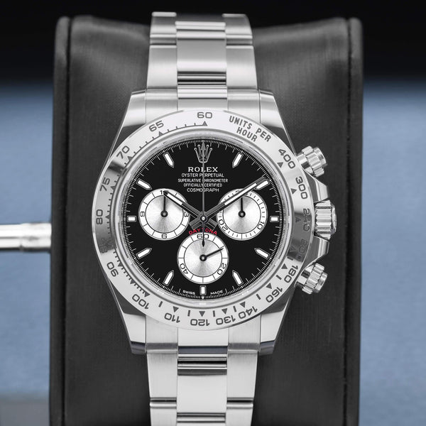 Rolex Daytona “Baby LeMans” 126509 White Gold Black Dial 40mm Box & Papers