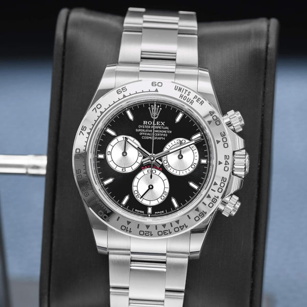 Rolex Daytona “Baby LeMans” 126509 White Gold Black Dial 40mm Box & Papers