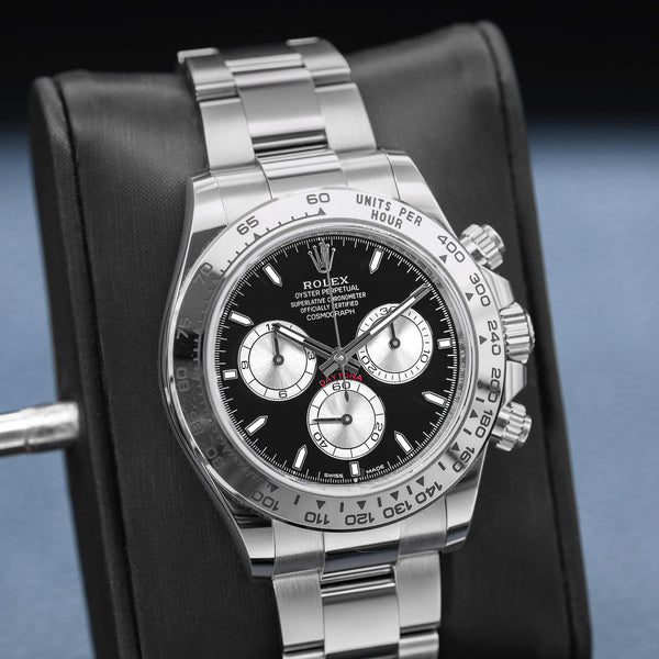 Rolex Daytona “Baby LeMans” 126509 White Gold Black Dial 40mm Box & Papers