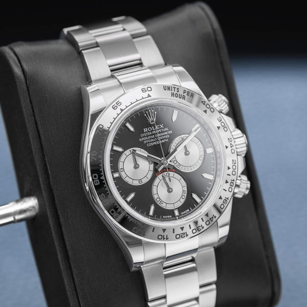 Rolex Daytona “Baby LeMans” 126509 White Gold Black Dial 40mm Box & Papers