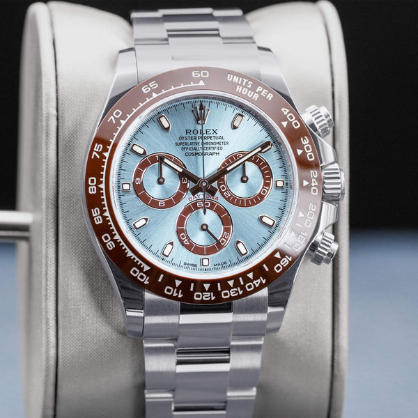 Rolex Daytona Platinum “Platona” Ice Blue Dial 116506 40mm Box & Papers