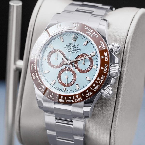 Rolex Daytona Platinum “Platona” Ice Blue Dial 116506 40mm Box & Papers