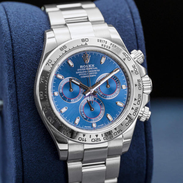 Rolex Daytona White Gold 116509 Blue Dial 40mm Box & Papers