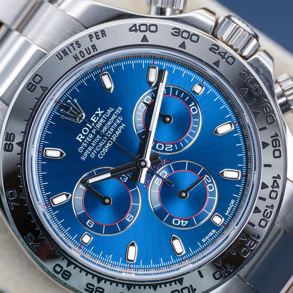 Rolex Daytona White Gold 116509 Blue Dial 40mm Box & Papers