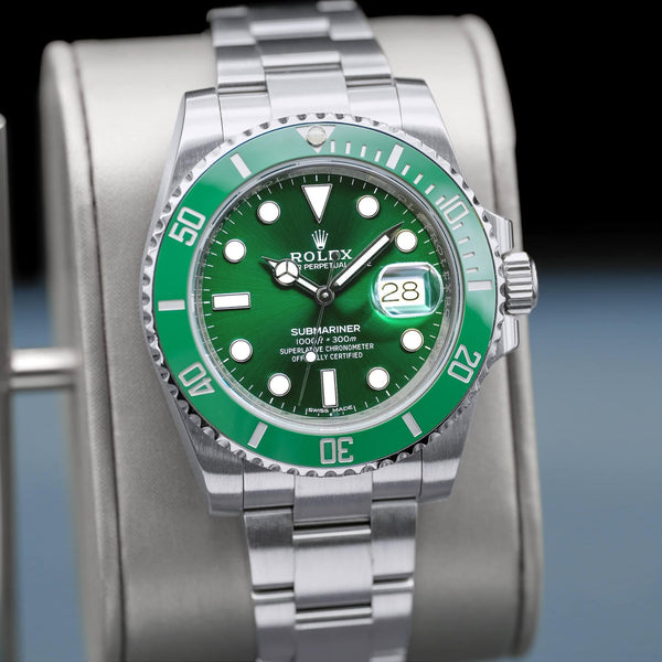 Rolex Submariner "Hulk" 116610LV Green Dial 40mm Box & Papers