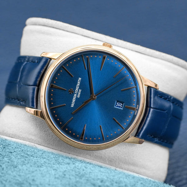 Front view of Vacheron Constantin Patrimony 85180 Blue Dial