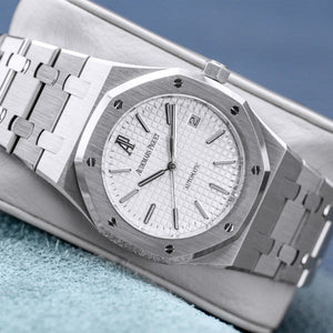Audemars Piguet Royal Oak 15300ST White Dial 39mm Box & Papers