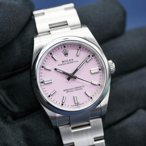 Rolex Oyster Perpetual 126000 Pink Dial 36mm Box & Papers
