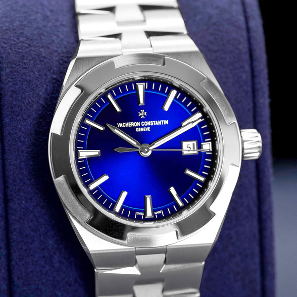 Vacheron Constantin Overseas 4600V Womens Blue Dial 34.5mm Box & Papers