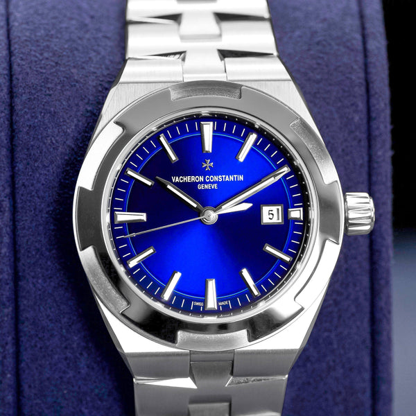 Vacheron Constantin Overseas 4600V Womens Blue Dial 34.5mm Box & Papers
