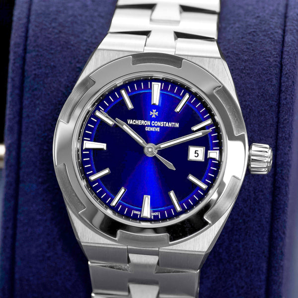 Vacheron Constantin Overseas 4600V Womens Blue Dial 34.5mm Box & Papers